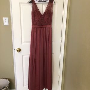 Rose colored bridesmaid dress fits like a size 0*
